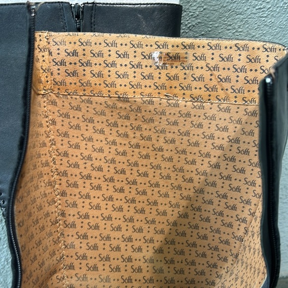 Sofft Knee High Black Heeled Boots Classic Leather Goth Comfort Sz 7.5 - Picture 9 of 11